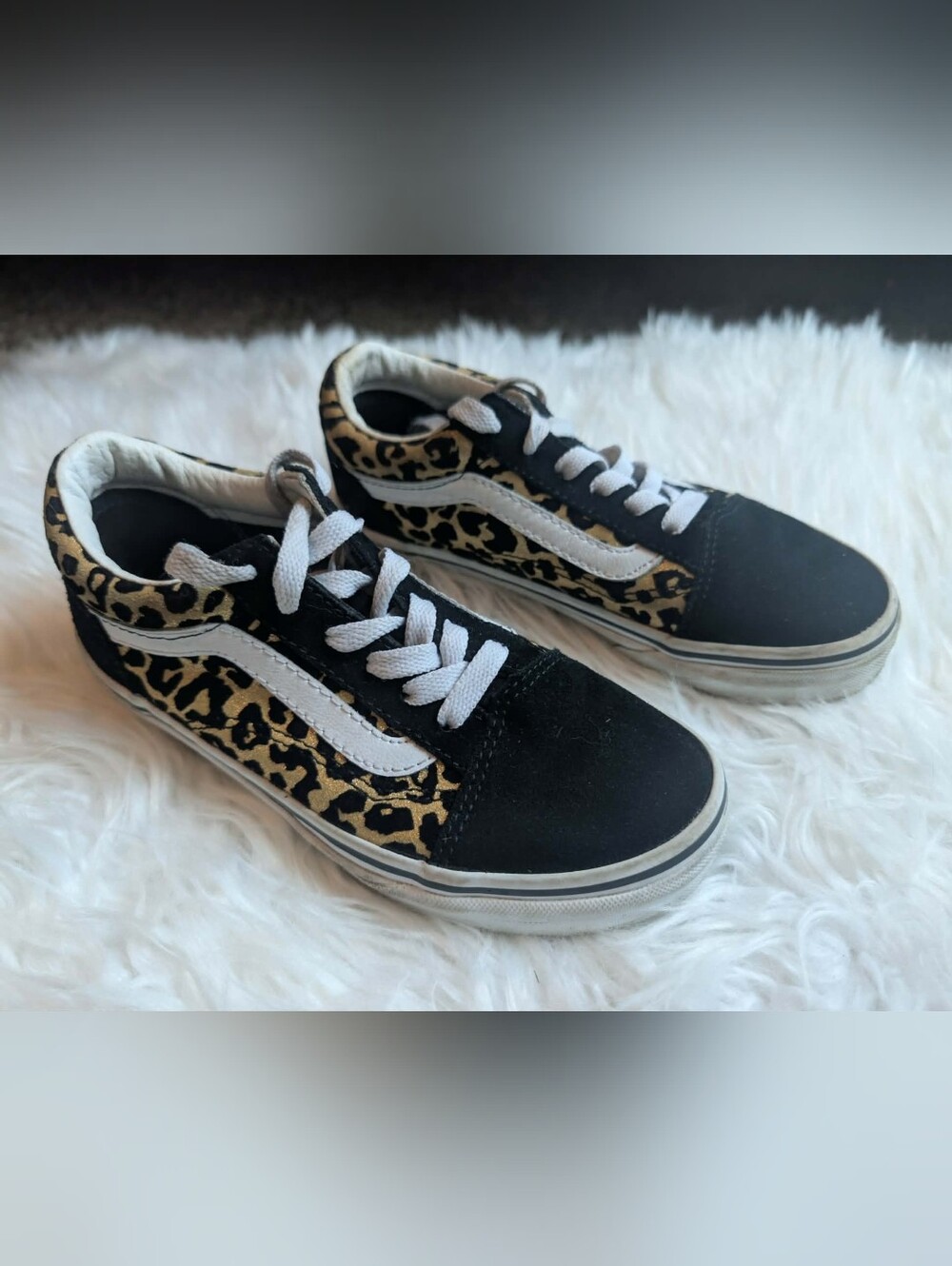 ✨️Vans Leopard Print Low-Top Sneakers - Black & Tan